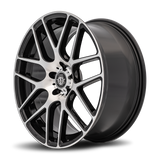 Curva C7 19x9.5 Gloss Black Machine Face premium Euro wheel