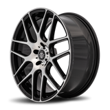 Curva C7 20x8.5 +35 Gloss Black Machine Face 5x112 premium Euro wheel