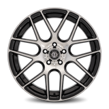 Curva C7 20x8.5 Black Machined Spoke Faces premium Euro wheel