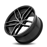 Curva CFF25 20x8.5 +35 Gloss Black Machined Spoke Face flow-formed premium wheel