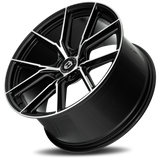 Curva CFF70 20x8.5 gloss black machined spoke faces premium aftermarket wheel 5x114.3