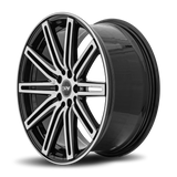 DRW D13 17x7 +40mm Black with Machined Spokes and Outer Ring