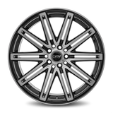 DRW D13 18x8 +40mm Gloss Black Machine Face