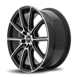 DRW D16 18x8 +40mm Gloss Black Machine Face