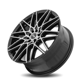 DRW D17 17x7 gloss black machine face premium Euro wheel 5x108 5x114.3
