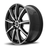 DRW D18 18x7.5 Gloss Black Machine Face premium Euro wheel