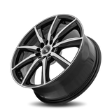 DRW D18 18x7.5 Gloss Black Machine Face premium Euro wheel