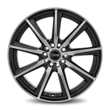 DRW D18 18x7.5 +40mm Gloss Black Machine Face (5x110 / 5x114.3)
