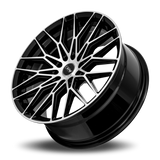 DRW D21 17x7.5 +38mm Gloss Black with Machined Spokes (5x100 / 5x114.3)
