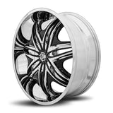 Diablo Morpheus 26x10 +30mm Chrome with Black Inserts