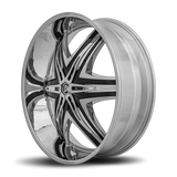 Diablo Elite 28x10 +30mm Chrome with Black Inserts