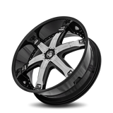 Diablo Fury 26x10 +30mm Black with Chrome Inserts