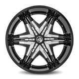 Diablo Elite 26x10 +30mm Black with Chrome Inserts