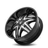 Diablo Elite 26x10 +30mm Black with Chrome Inserts