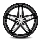Diablo Blitz 24x10 +35mm Gloss Black with Chrome Inserts