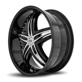 Diablo Blitz 24x10 +35mm Gloss Black with Chrome Inserts