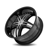 Diablo Blitz 24x10 +35mm Gloss Black with Chrome Inserts