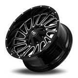 Hardrock Offroad Overdrive H708 20x9 0mm Gloss Black Milled
