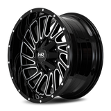 Hardrock Offroad Overdrive H708 20x9 0mm Gloss Black Milled