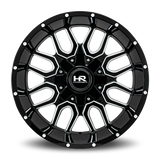Hardrock Offroad Commander 20x9 0mm Gloss Black with Milled Spokes