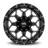 Hardrock Offroad Indestructible 20x9 0mm Gloss Black with Milled Spokes