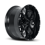 Hardrock Offroad Horseshoe H713 22x10 -25mm Gloss Black Milled (5x139.7 / 5x150)