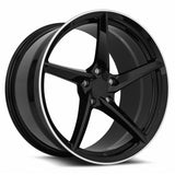 MRR Forged F25 20x11 +48 Gloss Black Machined Lip premium Euro wheel 5x120