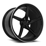 MRR Forged F25 21x13 +25 Gloss Black Machined Lip wide Euro wheel 5x120