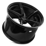 MRR Forged F25 21x13 +25 Gloss Black Machined Lip wide Euro wheel 5x120