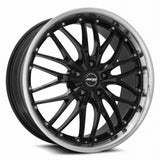MRR GT1 20x8.5 +35 Black with Machined Lip premium Euro wheel