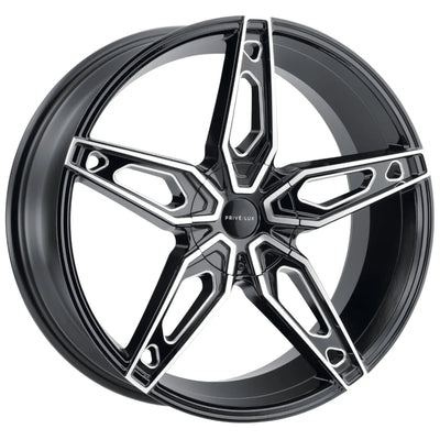 Privelux PL6 Black Machined Wheel