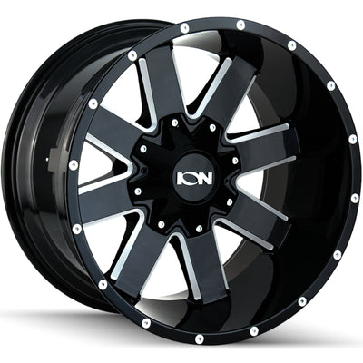 Ion 141 Gloss Black Milled wheel