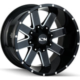 Ion 141 Gloss Black Milled wheel