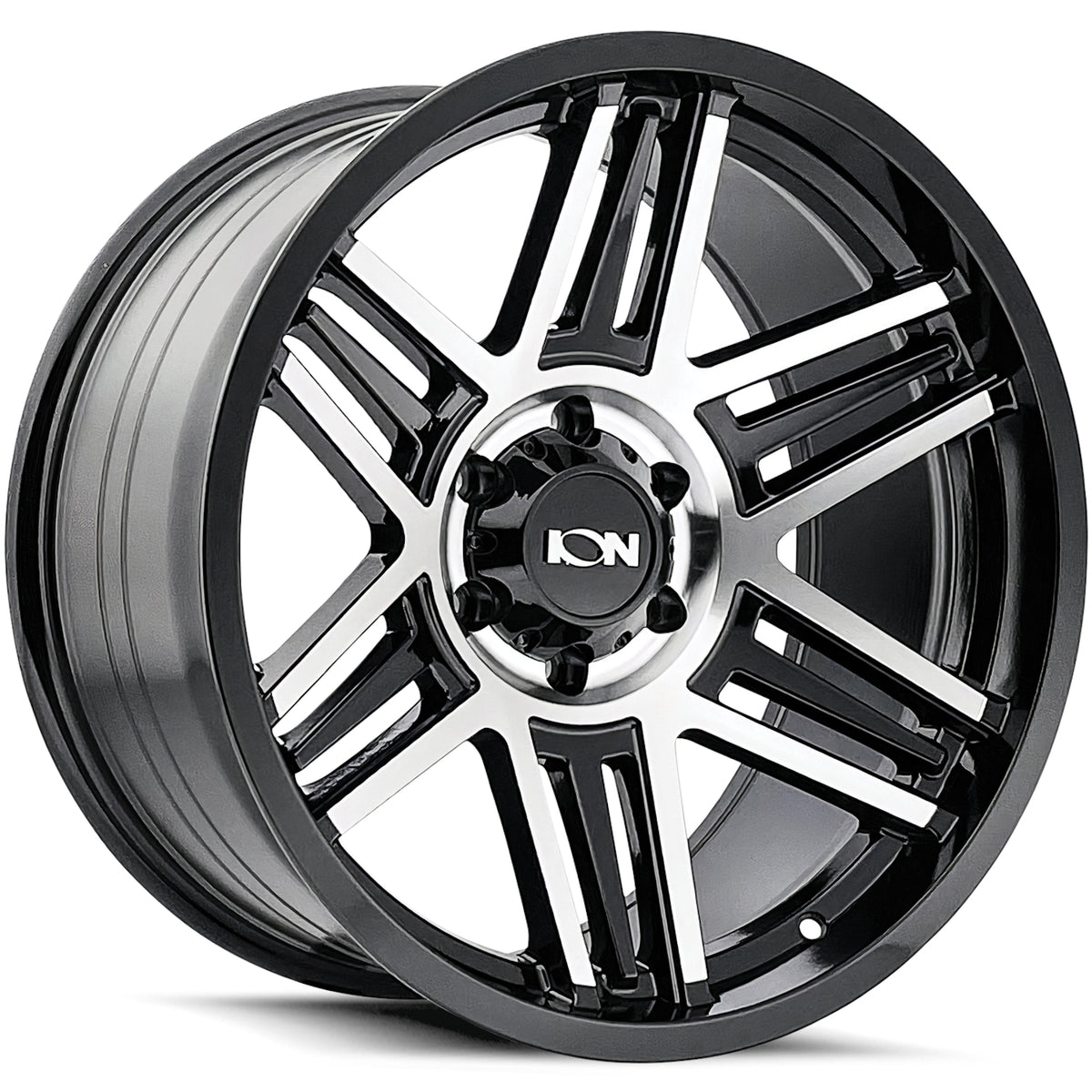 Ion 147 Gloss Black Machined wheel