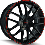 Touren TR60 3260 Black with Red Ring wheel