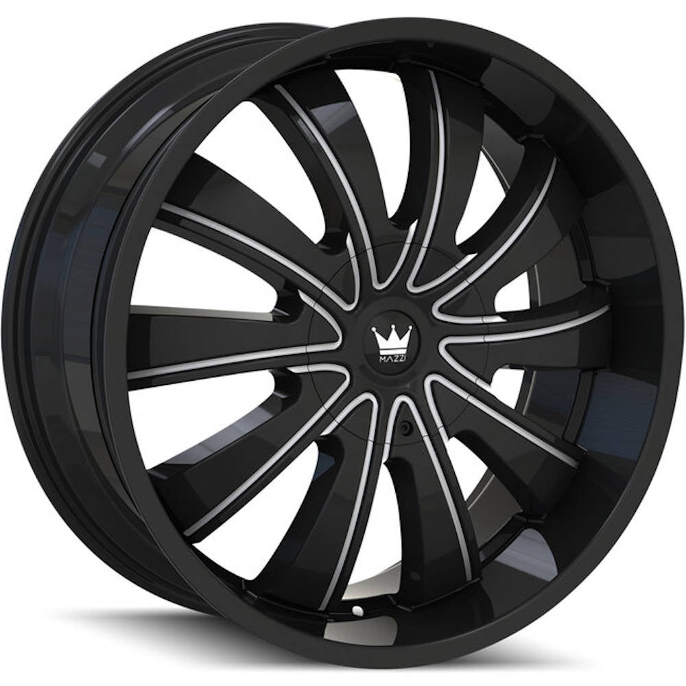 Mazzi Rolla Black with Machined  wheel