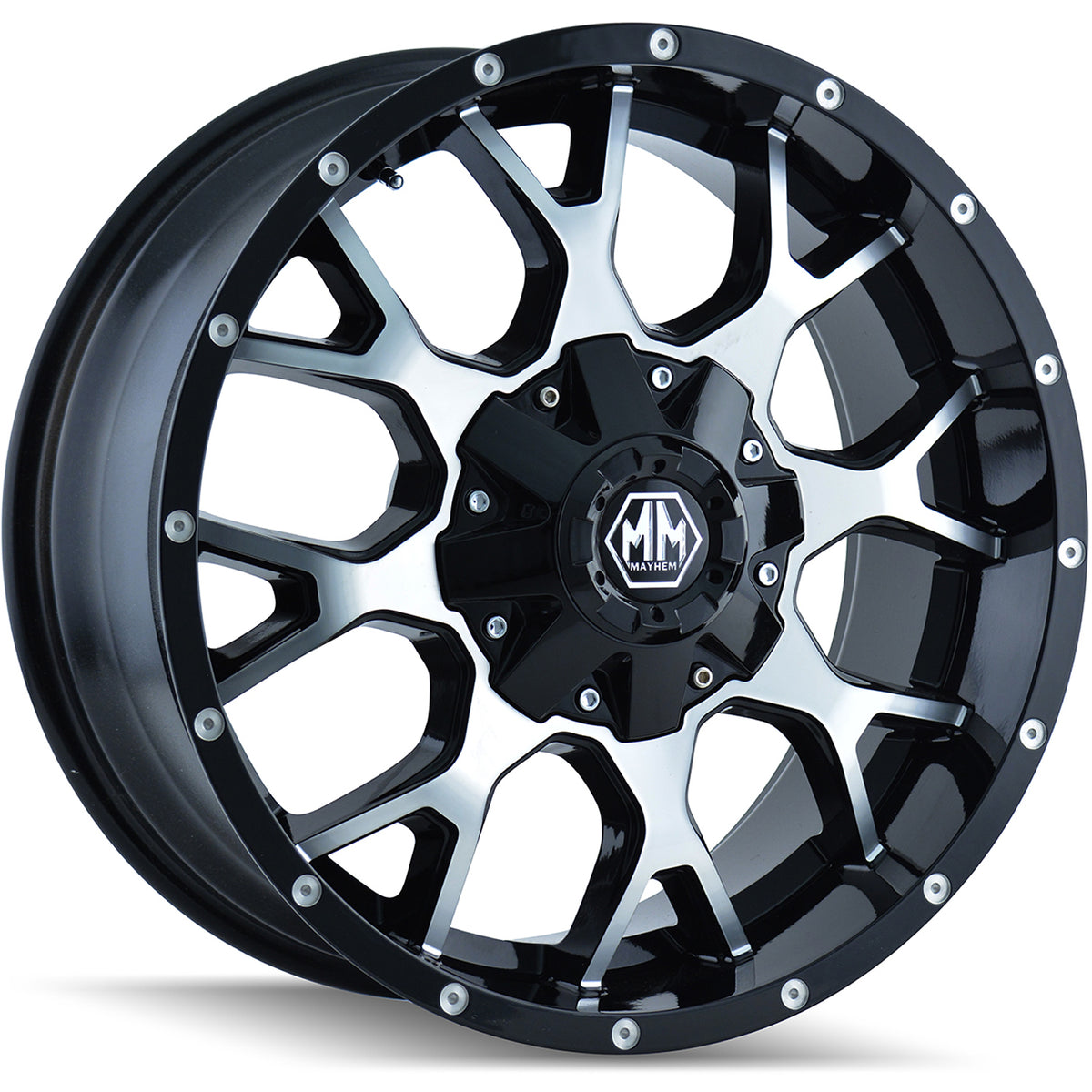 Mayhem WARRIOR 8015 Gloss Black Machined wheel