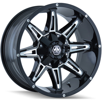 Mayhem RAMPAGE 8090 Gloss Black Milled wheel