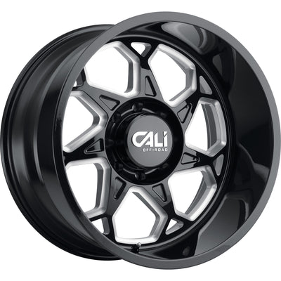 Cali Off-Road SEVENFOLD 9111 Gloss Black Milled wheel
