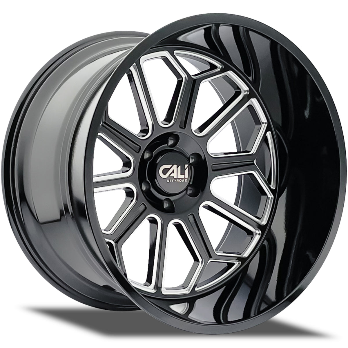 Cali Off-Road AUBURN 9117 Gloss Black Milled wheel