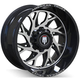 American Truxx DESTINY AT1913 Gloss Black Machined wheel