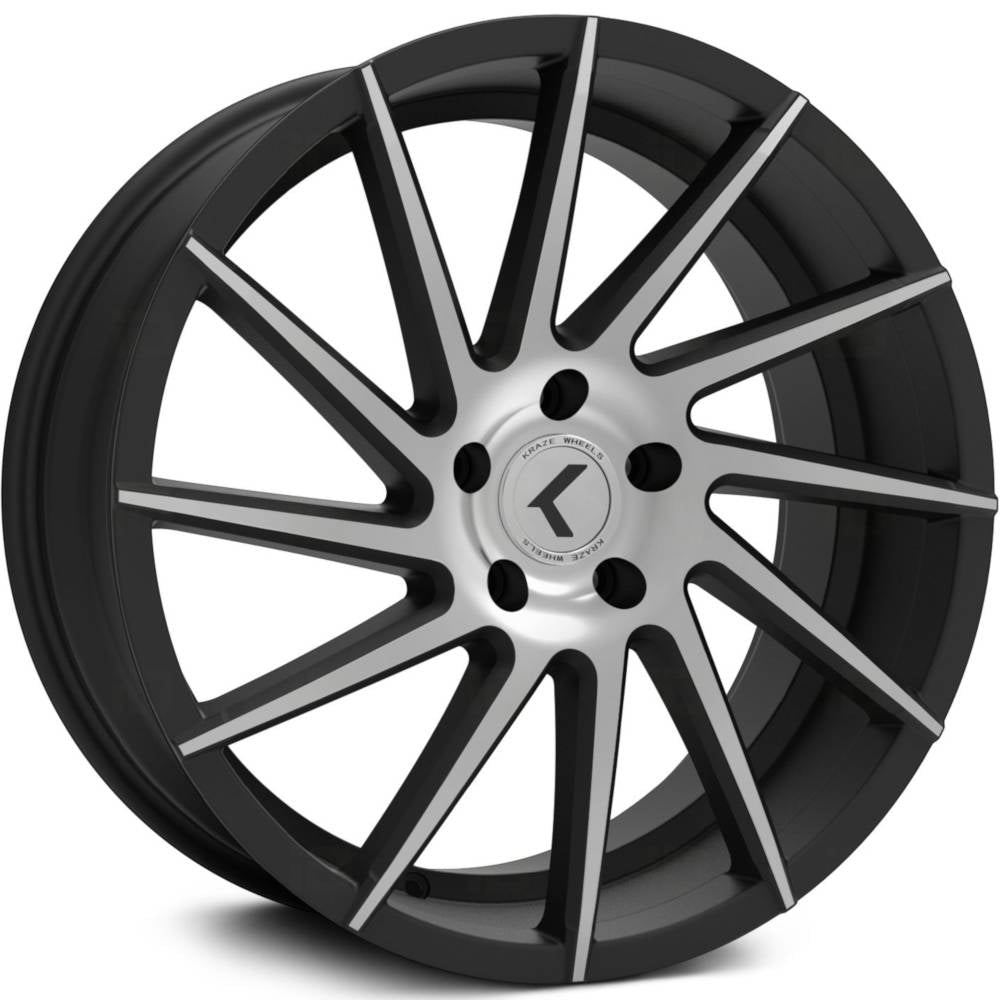 Kraze SPINNER KR181 Gloss Black Machined wheel