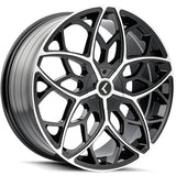 Kraze RICOCHET KR184 Gloss Black Machined wheel