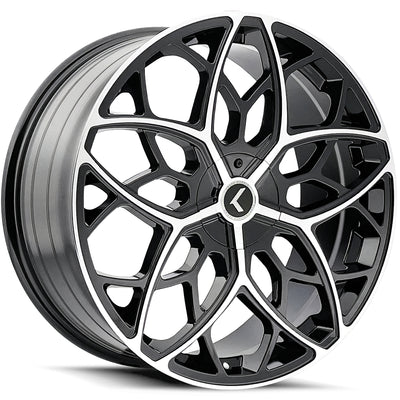 Kraze RICOCHET KR184 Gloss Black Machined wheel