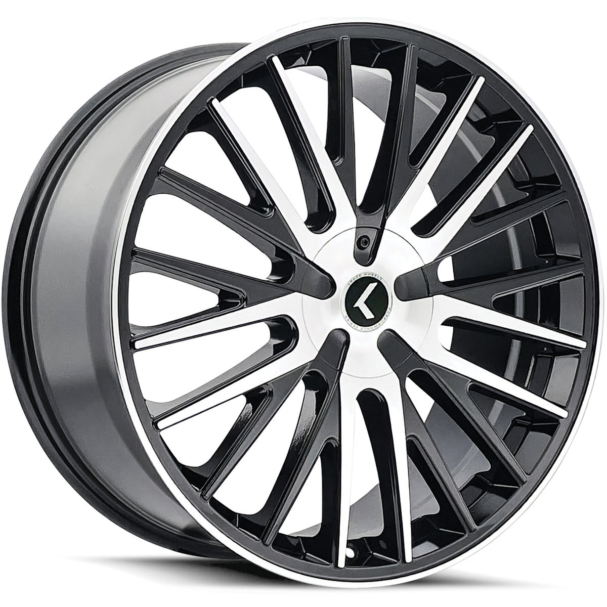 Kraze DOUBLE DOWN KR185 Gloss Black Machined wheel