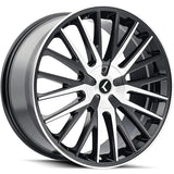 Kraze DOUBLE DOWN KR185 Gloss Black Machined wheel