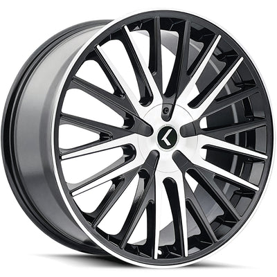 Kraze DOUBLE DOWN KR185 Gloss Black Machined wheel