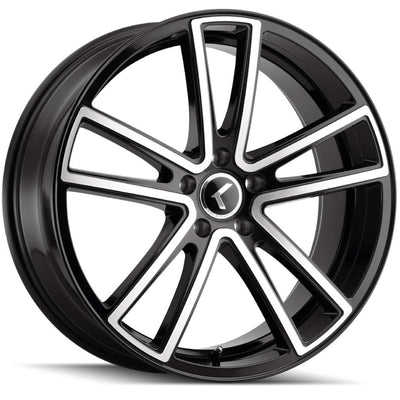 Kraze LUSSO KR190 Gloss Black Machined wheel