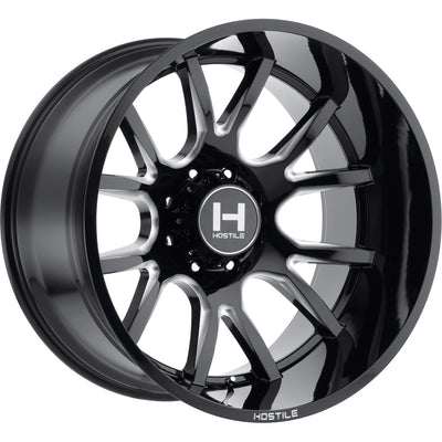 Hostile H113 RAGE Black/Milled wheel