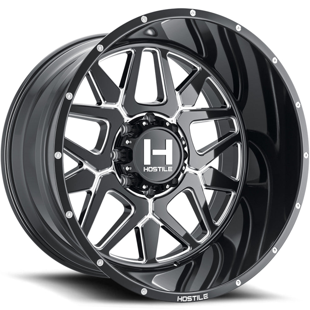 Hostile H128 DIABLO Black/Milled wheel